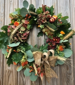 Autumn door wreath